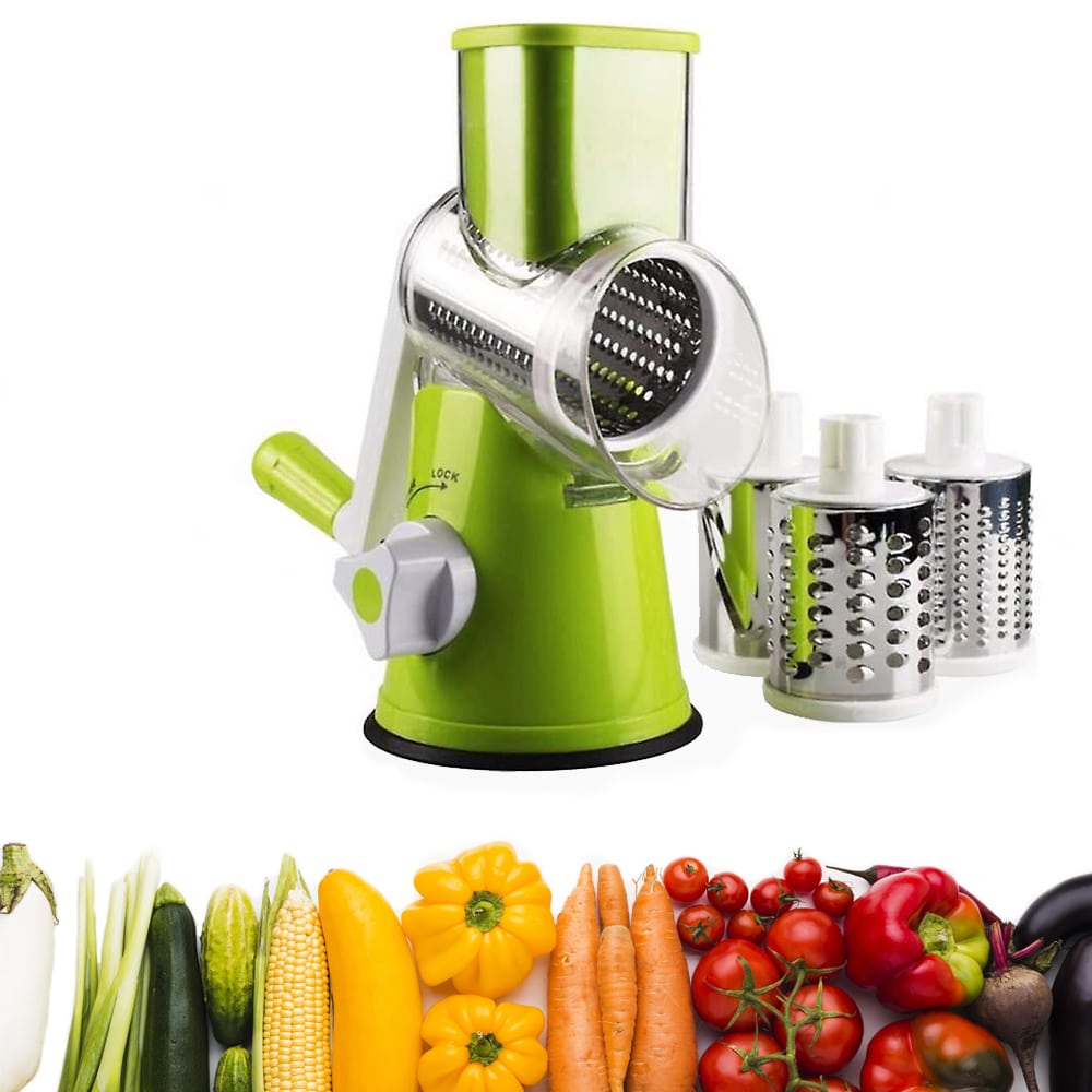 Rivjärn med 3 roterande trummor i rostfritt stål