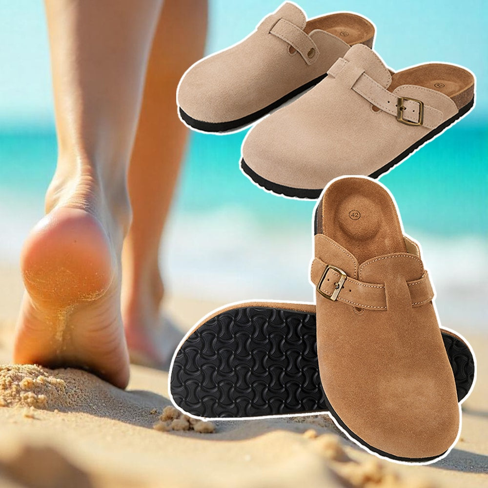 Komfort och stil i ett – Klassiska korksandaler med stängd tå