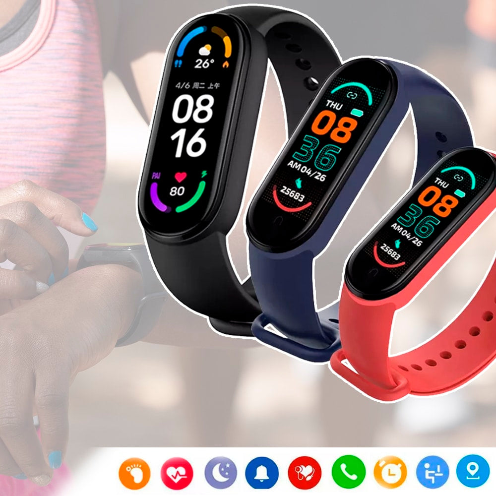 Smartwatch med puls- och blodtrycksmätare