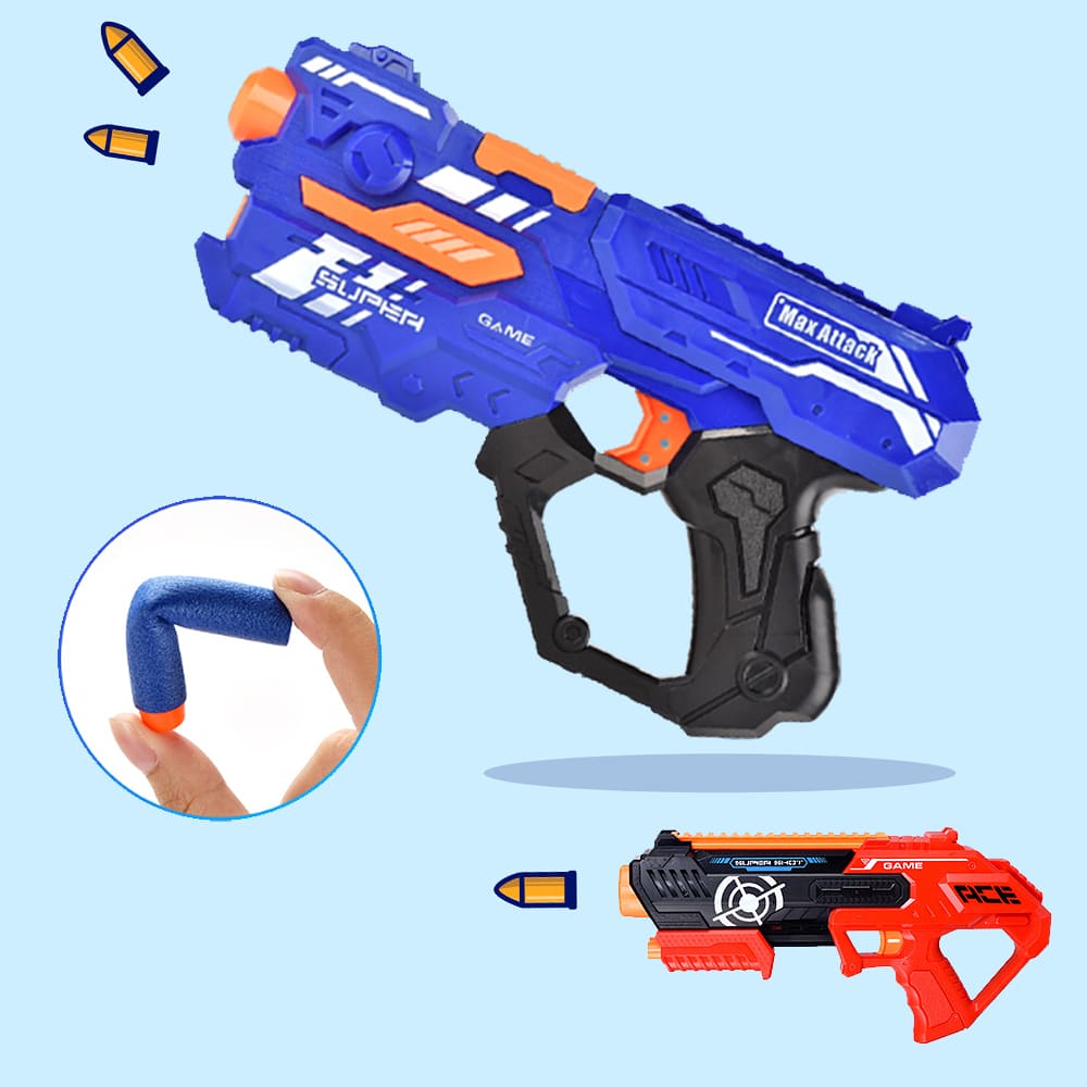 Soft Bullet "Super Shoot" - 4 olika, supercoola pistoler -