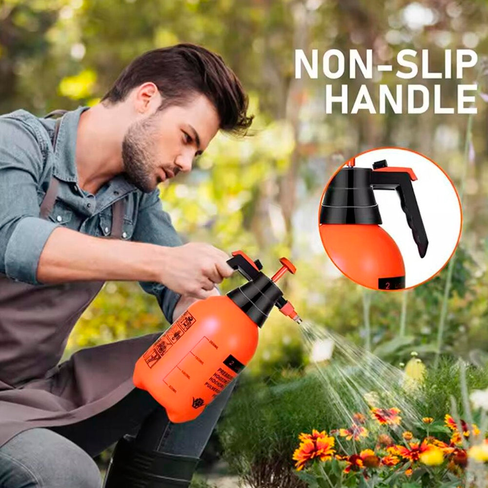 Tryckspruta 2 liter med pump - orange -