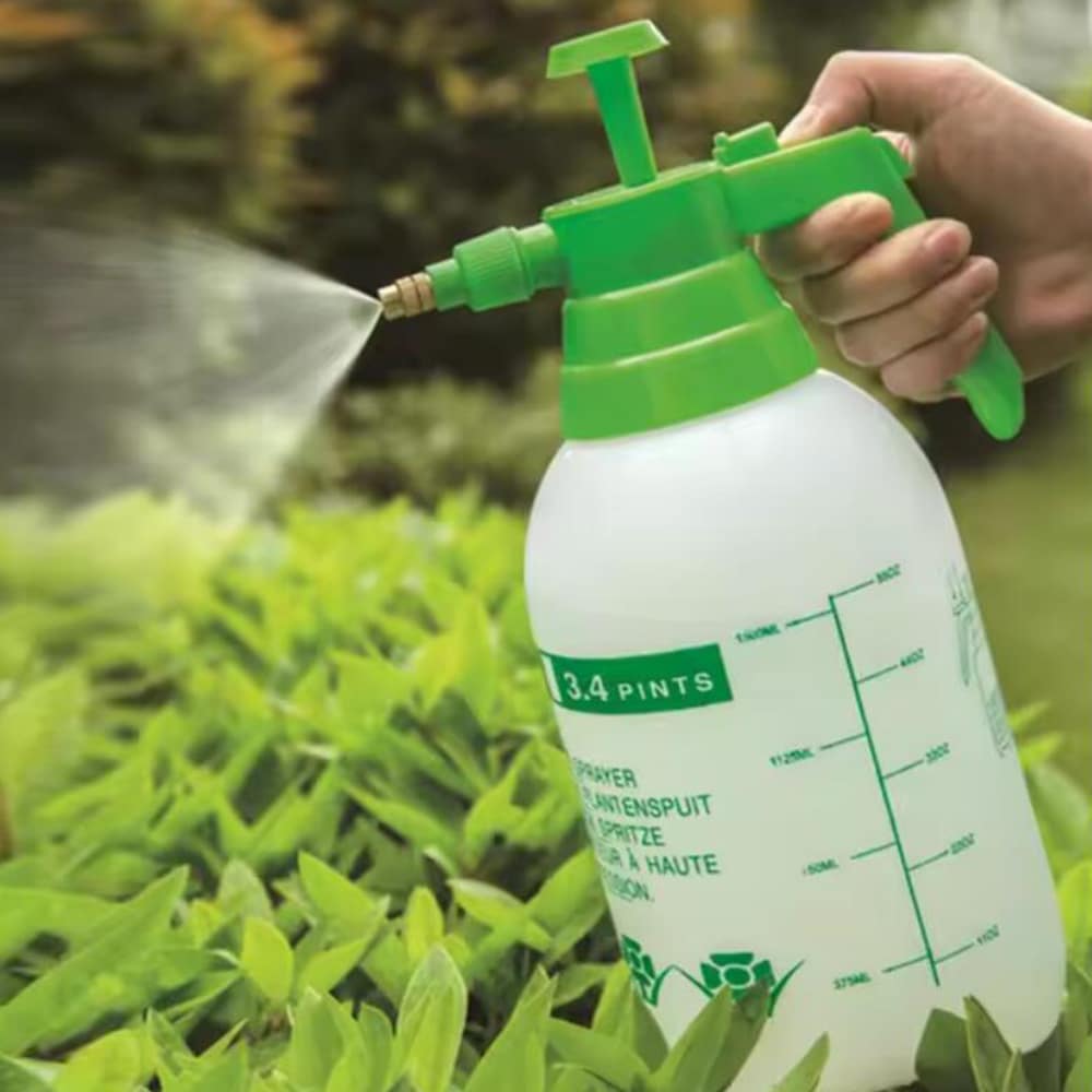 Tryckspruta 2 liter med pump - grön/vit -