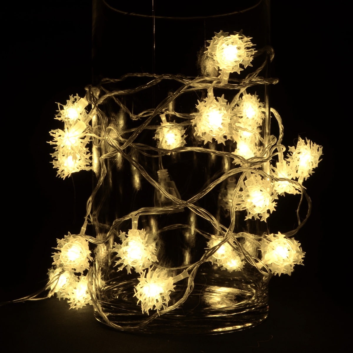 LED-ljuskedja med 20 stjärnkulor - vit (3 meter)