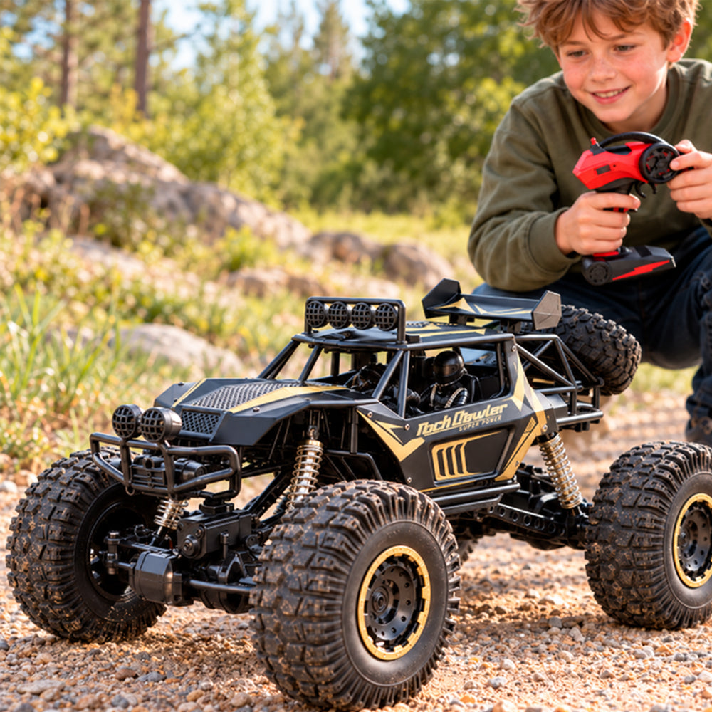 Radiostyrd offroadbil med 4-hjulsdrift – 50 cm – Guld eller Svart