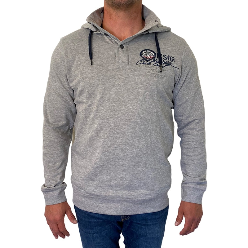 Hoodie Waldemar från Vinson Camp i Grey Melange