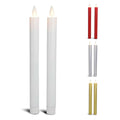 LED kronljus plast - 2 st. - 22,2 cm - med 3D-låga - (flera färger)