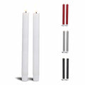 LED kronljus - 2 st. - 22,2 cm - med 3D-låga - (flera färger)