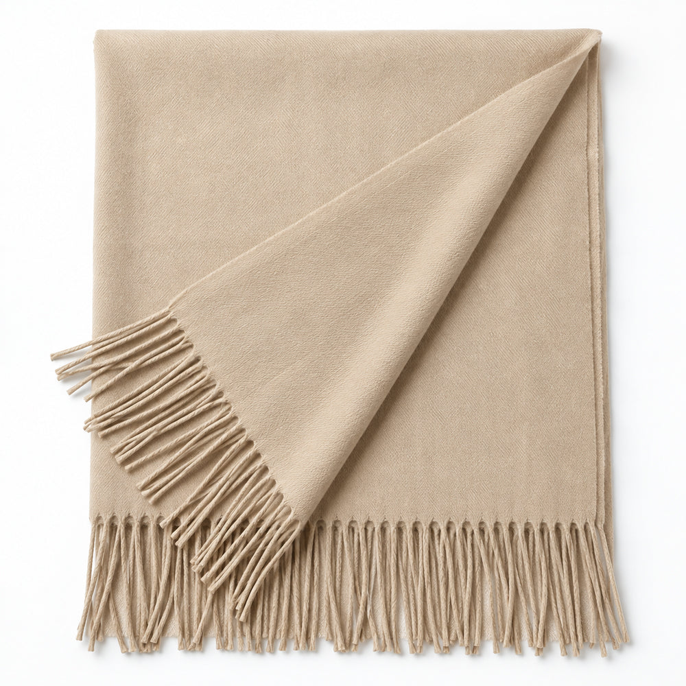 Elegant Halsduk med Fransar – Flera Vackra Färger – 70 x 180 cm – 200 g.