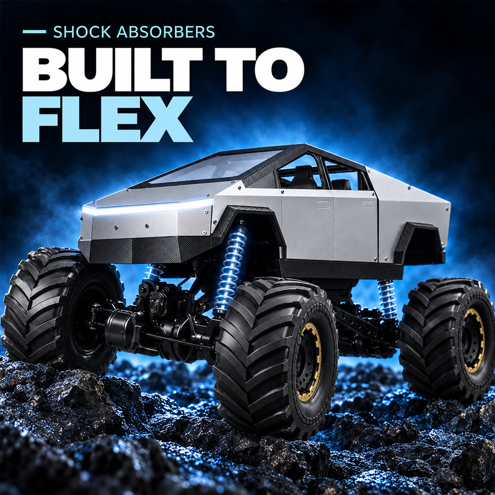 Radiostyrd offroadbil med 4-hjulsdrift och tuff pickupdesign