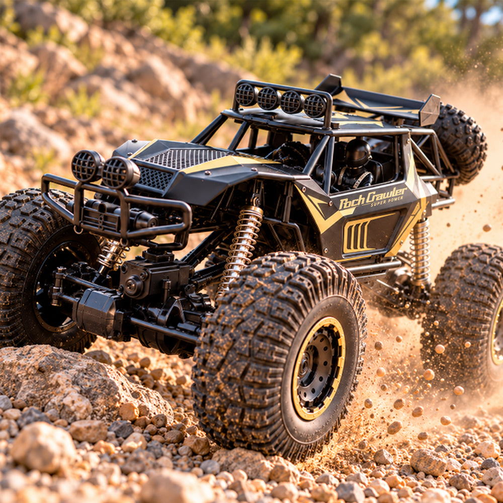 Radiostyrd offroadbil med 4-hjulsdrift – 50 cm – Guld eller Svart