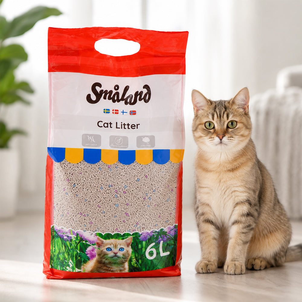 Småland kattsand 6 L– effektiv klumpbildning och hög absorptionsförmåga