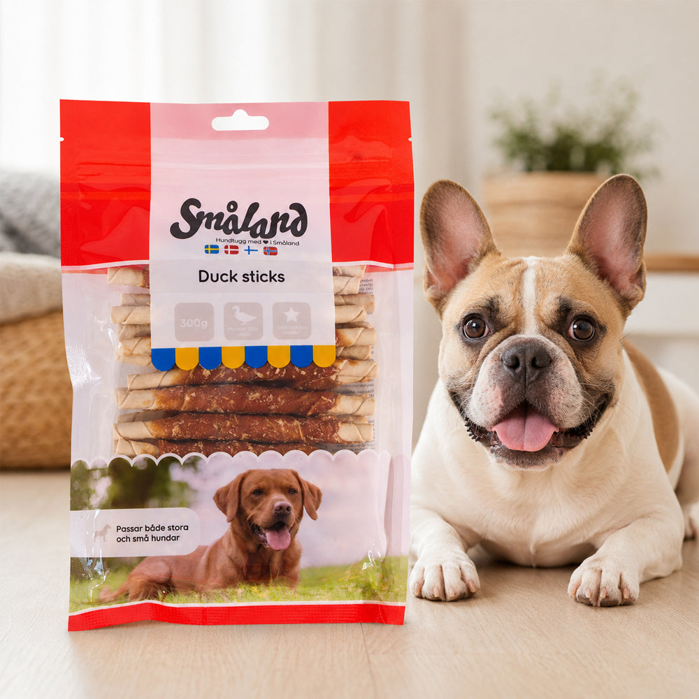 Småland tuggpinnar med ankbröstfilé – 300 g