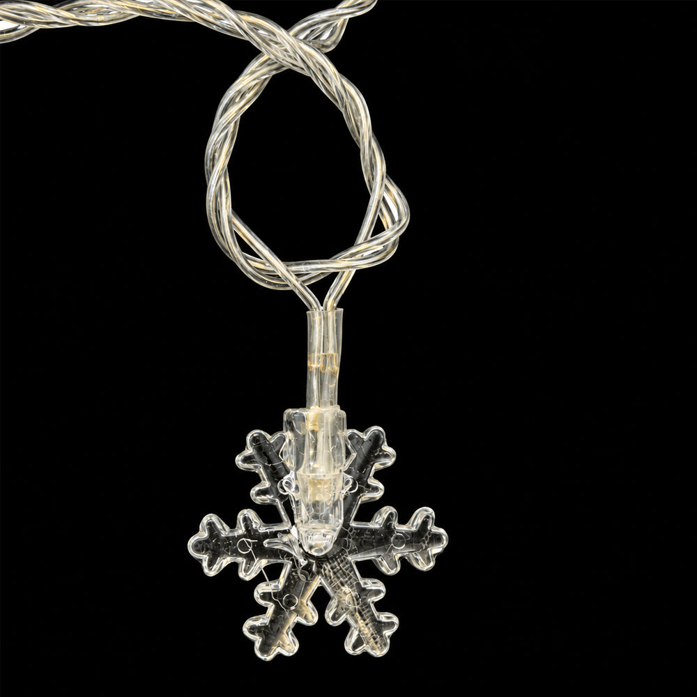 LED-ljusslinga Snowflake White - (3,5 meter)