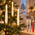 LED-julgransljus 10 st. Trådlöst inkl. Fjärrkontroll &amp; Klämmor - passar de flesta Georg Jensen ljushållare mm.