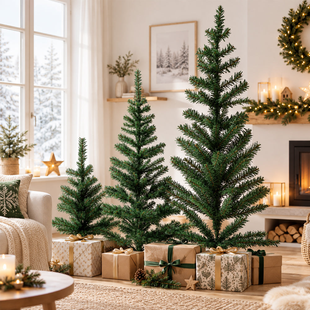 Klassisk Konstgjord Julgran i PVC – 60, 120 och 150 cm