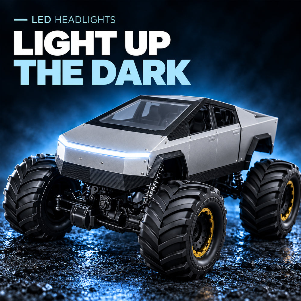 Radiostyrd offroadbil med 4-hjulsdrift och tuff pickupdesign