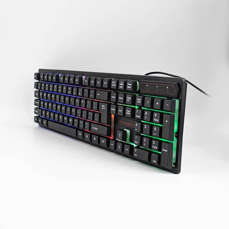 Backlight gamer-tangentbord – modell KR-6300 Ergonomisk design
