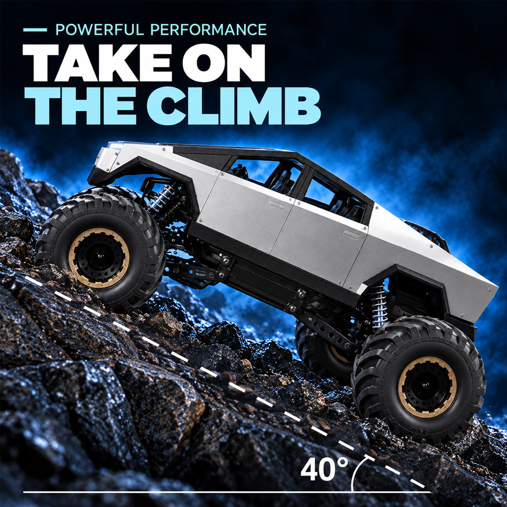 Radiostyrd offroadbil med 4-hjulsdrift och tuff pickupdesign