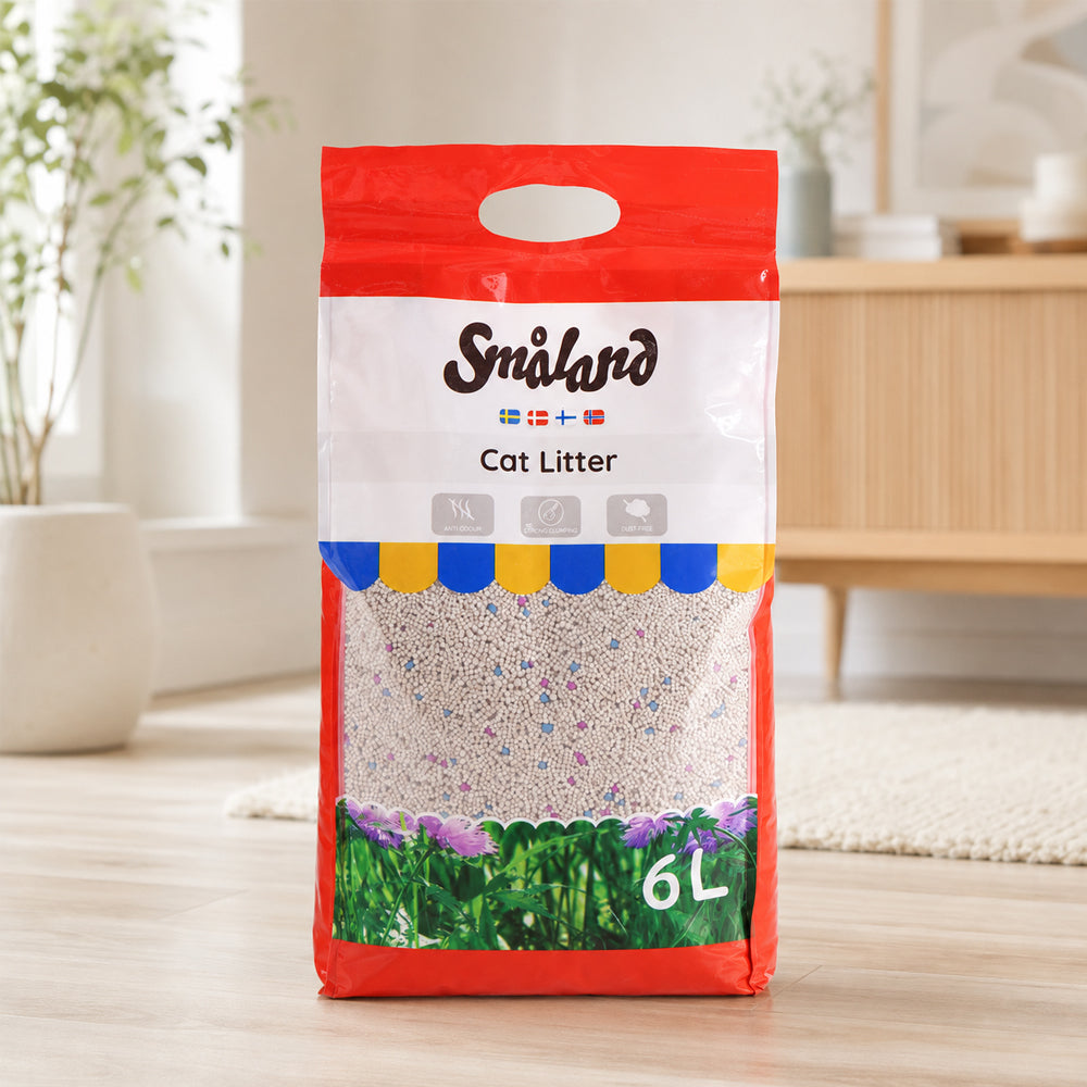 Småland kattsand 6 L– effektiv klumpbildning och hög absorptionsförmåga