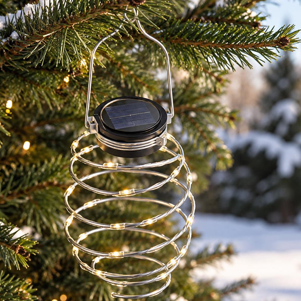 Solar Spiral Hänglampa – 16 LED med Varmt Ljus