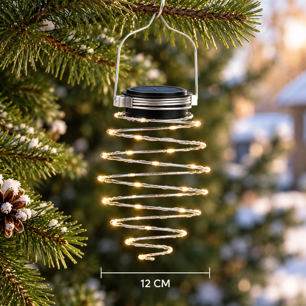 Solar Spiral Hänglampa – 16 LED med Varmt Ljus