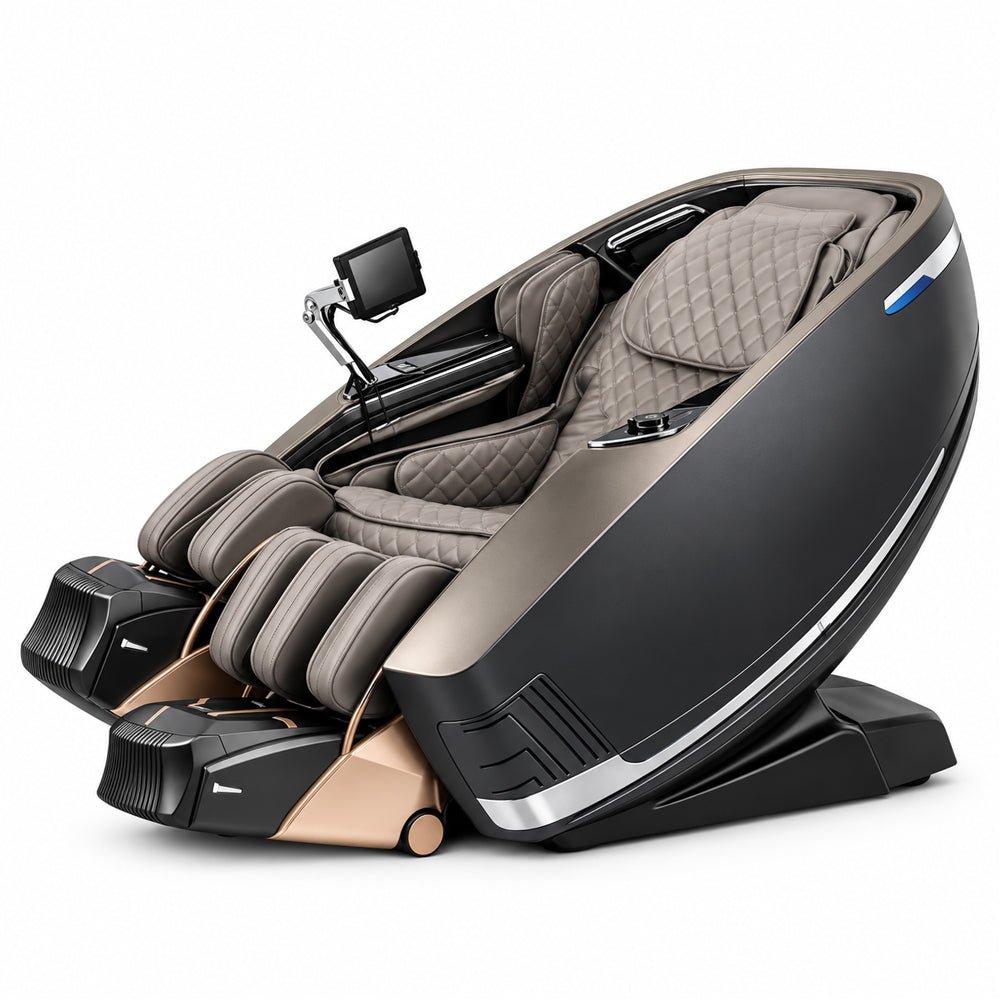 Massagestol 4D med AI-styrning, Dual Zone Stretching, 32 luftkuddar, värme i ben och ryggstöd samt Zero Gravity - Modell 988A