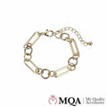 Armband, guld, brett, justerbart