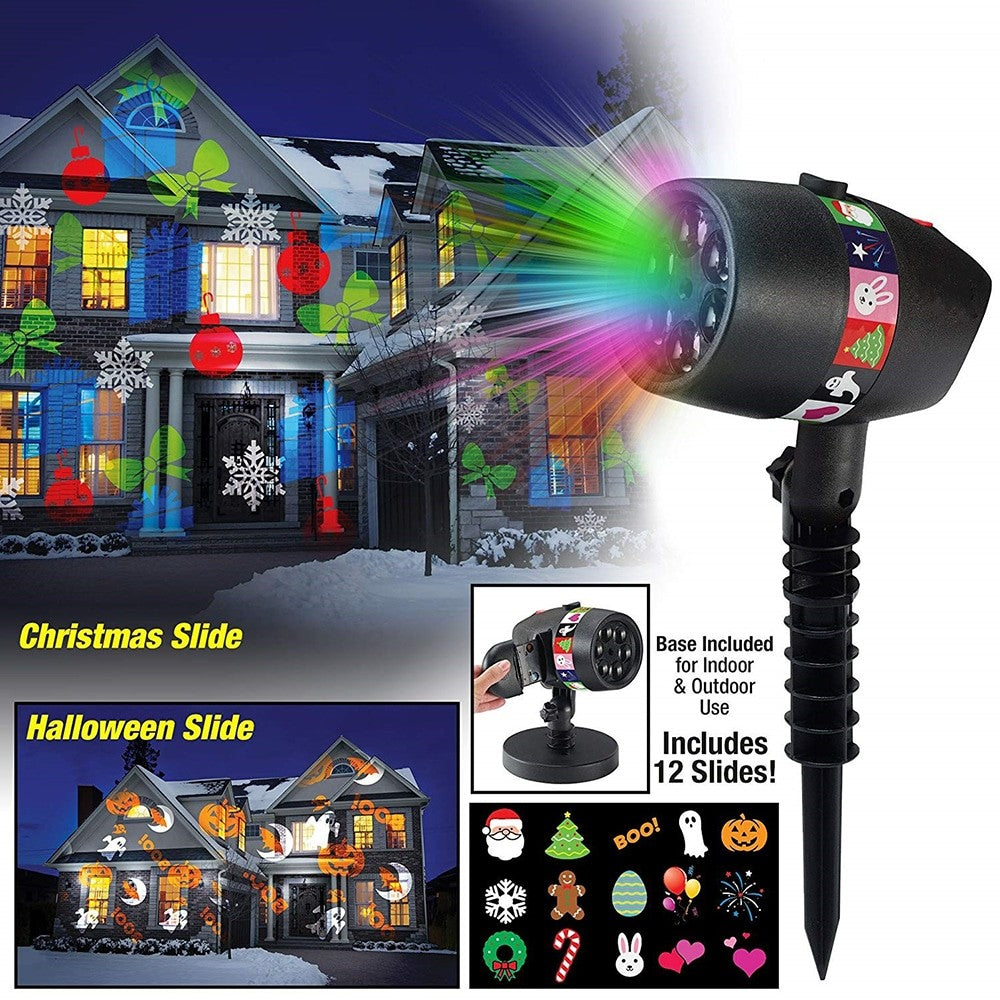 Magic Light-projektor med 12 utbytbara motiv