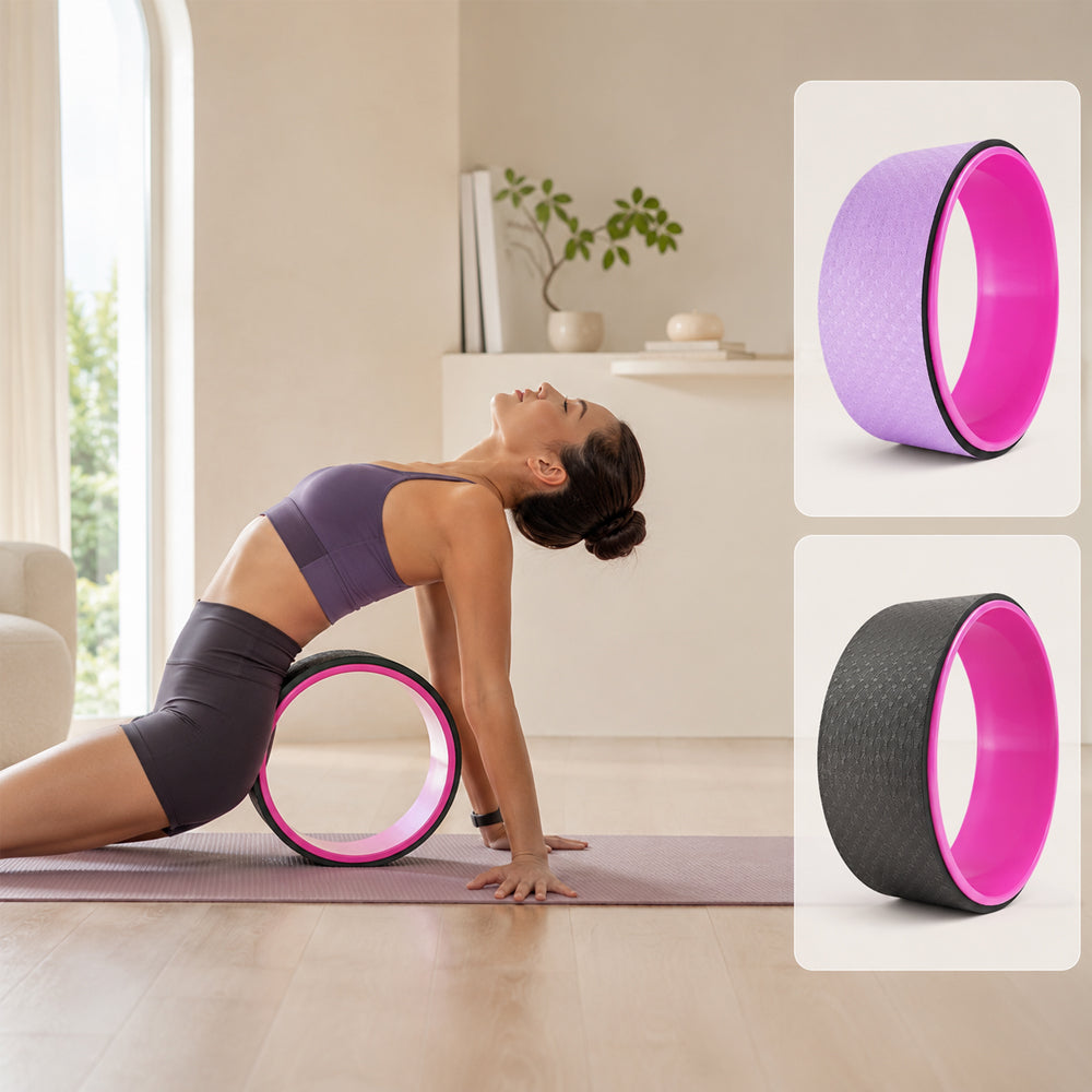 Yogahjul / Yoga Wheel – lila/pink eller svart/pink