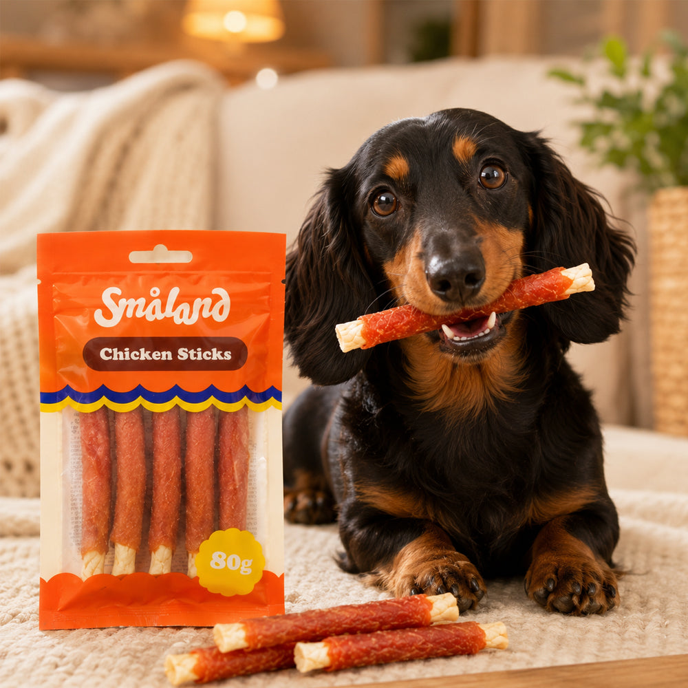 Småland Chicken Sticks 80g (Tuggeben till hundar)