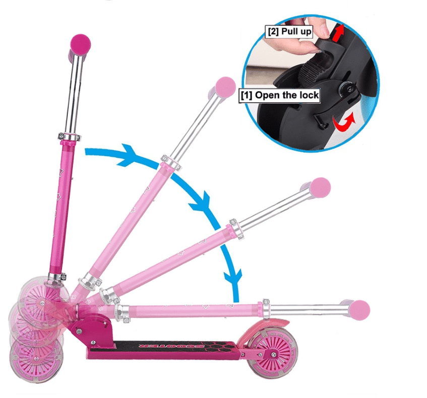 Sparkcykel för de minsta – hopfällbar (rosa eller blå)