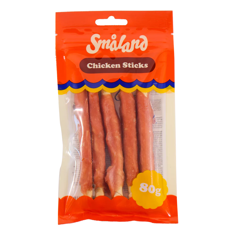 Småland Chicken Sticks 80g (Tuggeben till hundar)