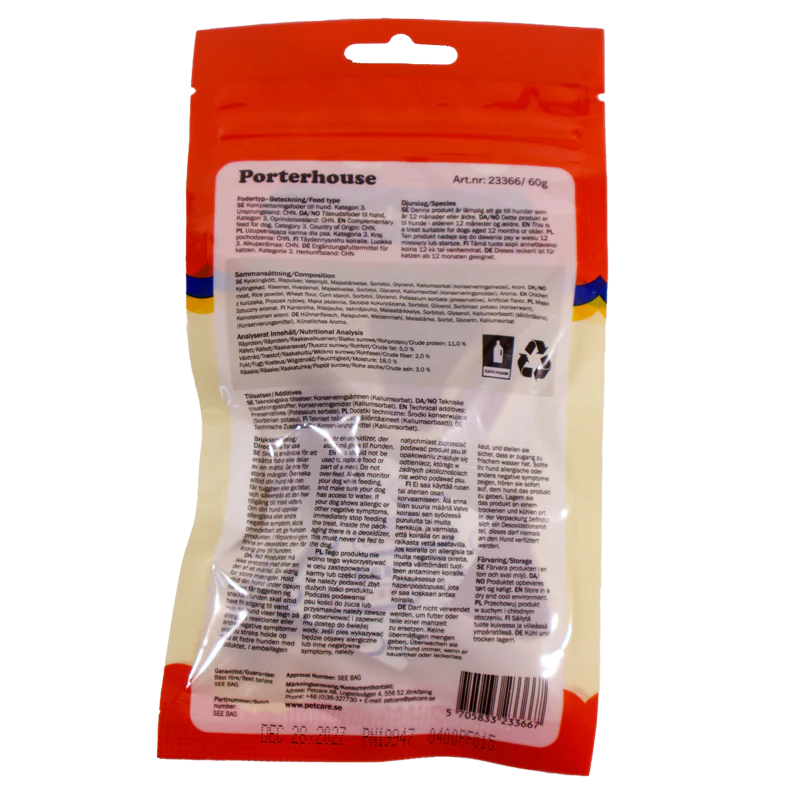 Småland Porterhouse 60 g (godis till hundar)