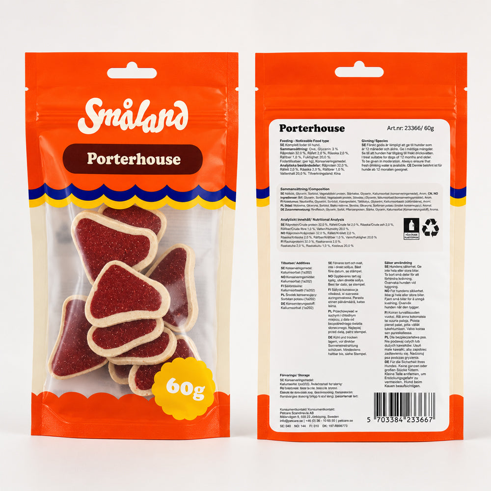 Småland Porterhouse 60 g (godis till hundar)