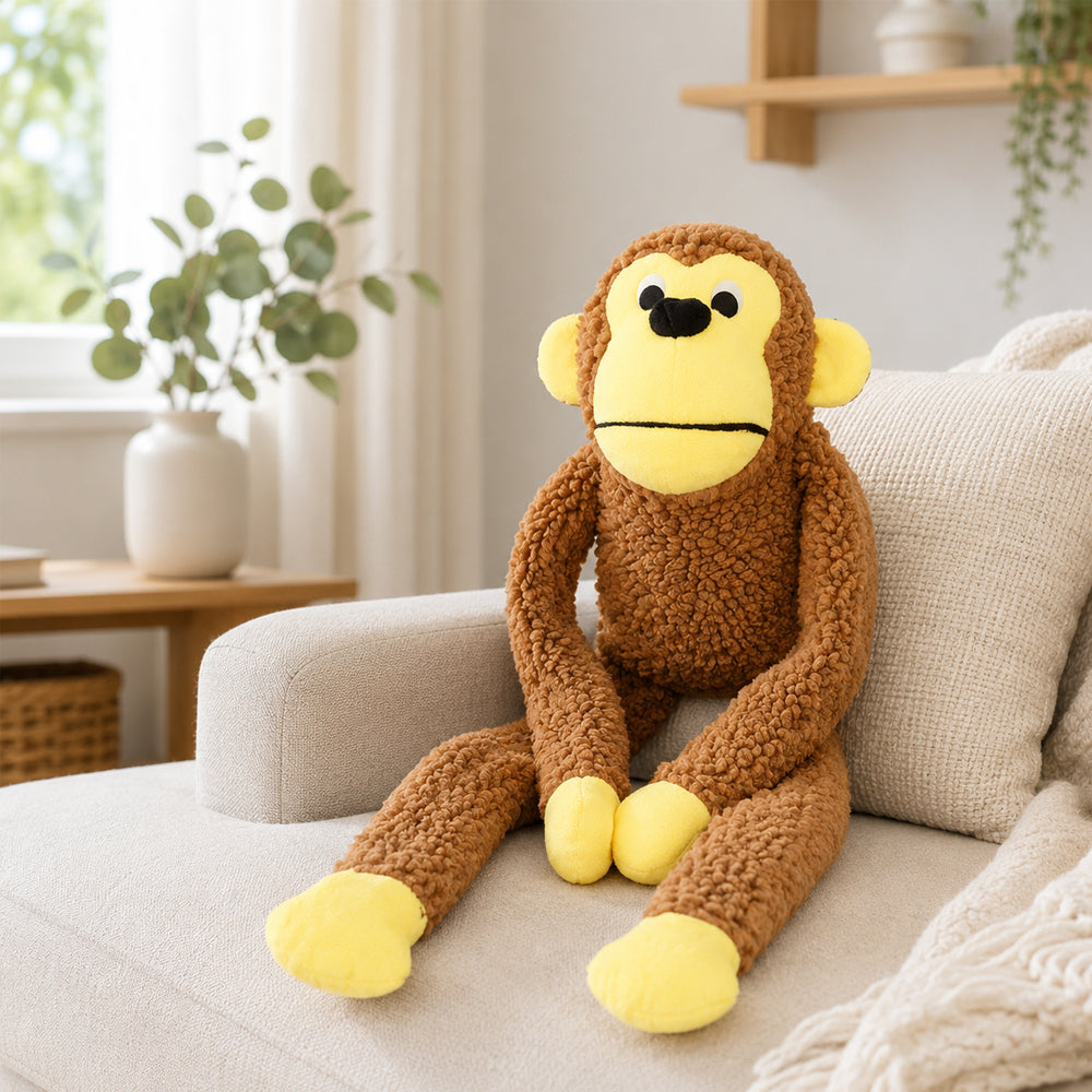 Hundleksak apa med pip – mjuk och rolig plyschleksak