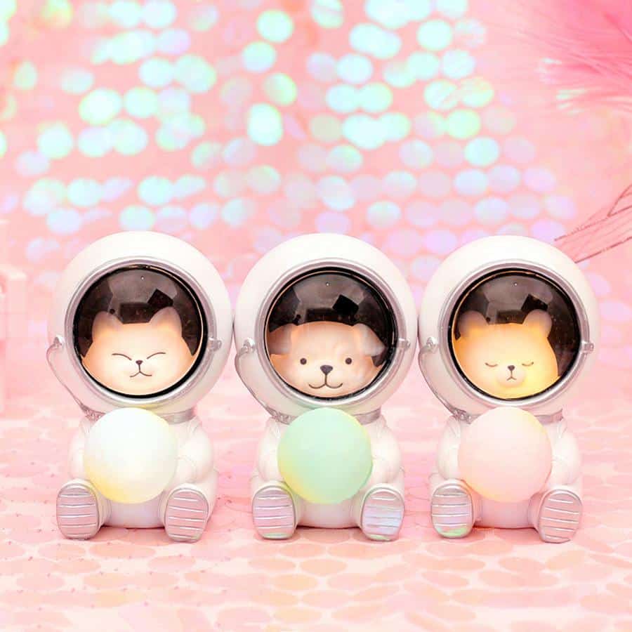LED Astronaut nattlampa med djur