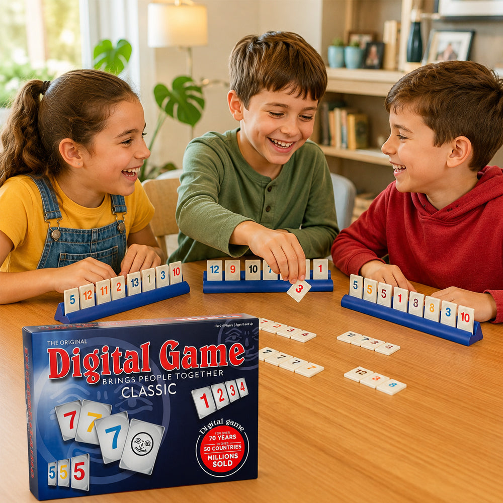 Rummikub – klassiskt familjespel med siffror, taktik och strategi för 2–4 spelare