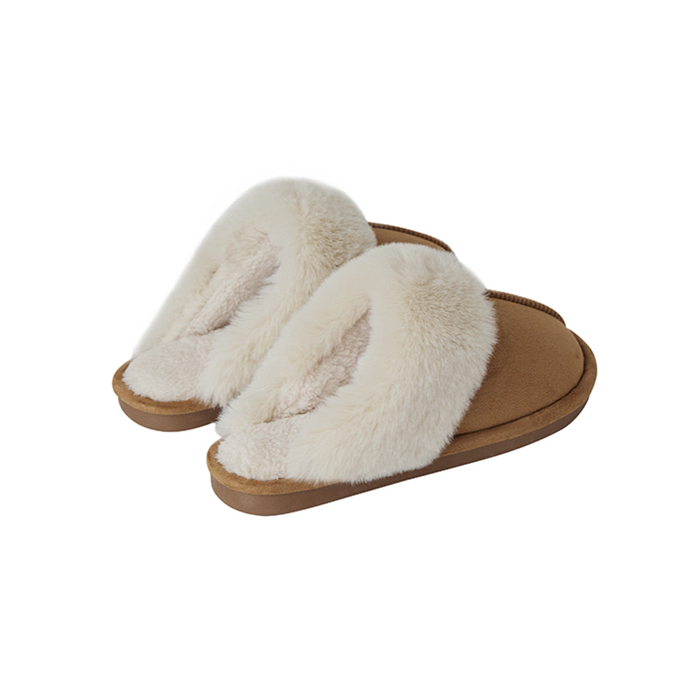 Tofflor – varma och mjuka (brun & beige)