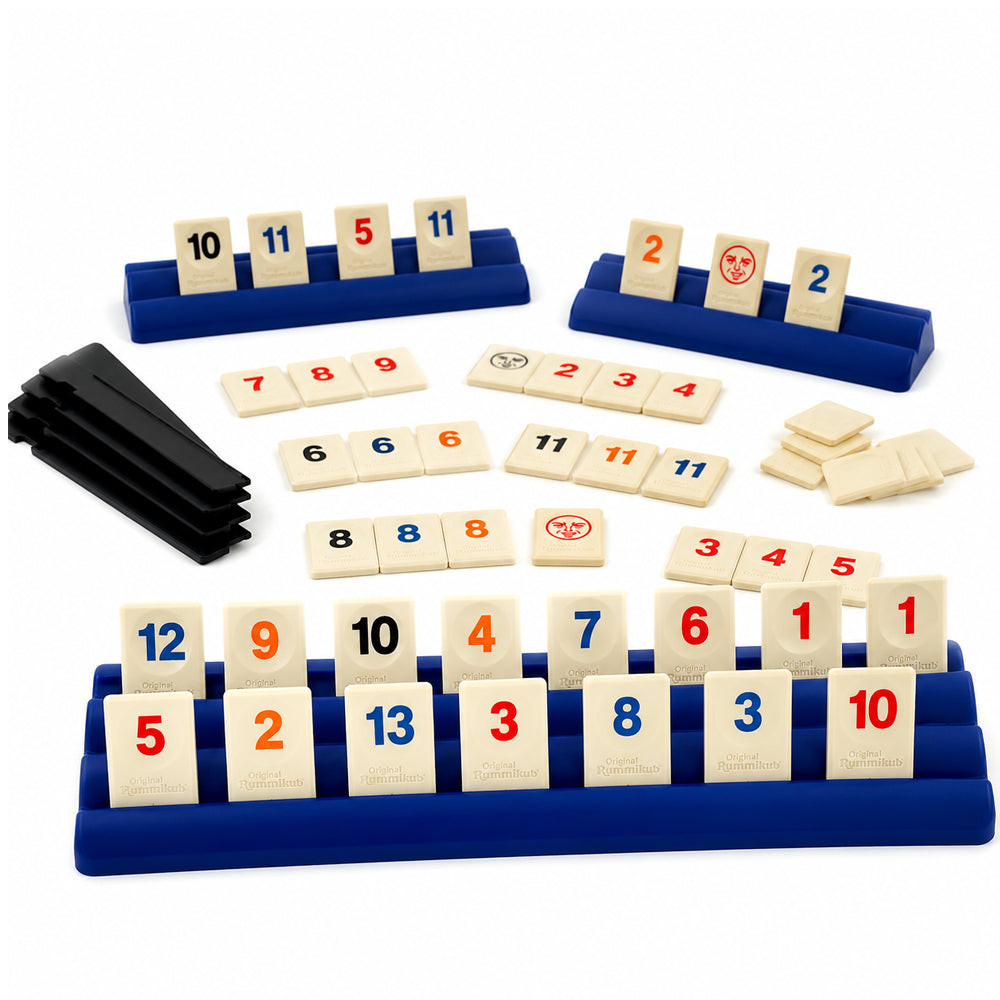 Rummikub – klassiskt familjespel med siffror, taktik och strategi för 2–4 spelare