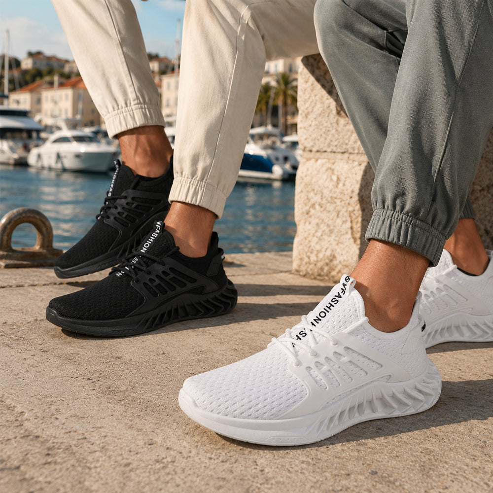 Sneakers för män, med ovandel som andas