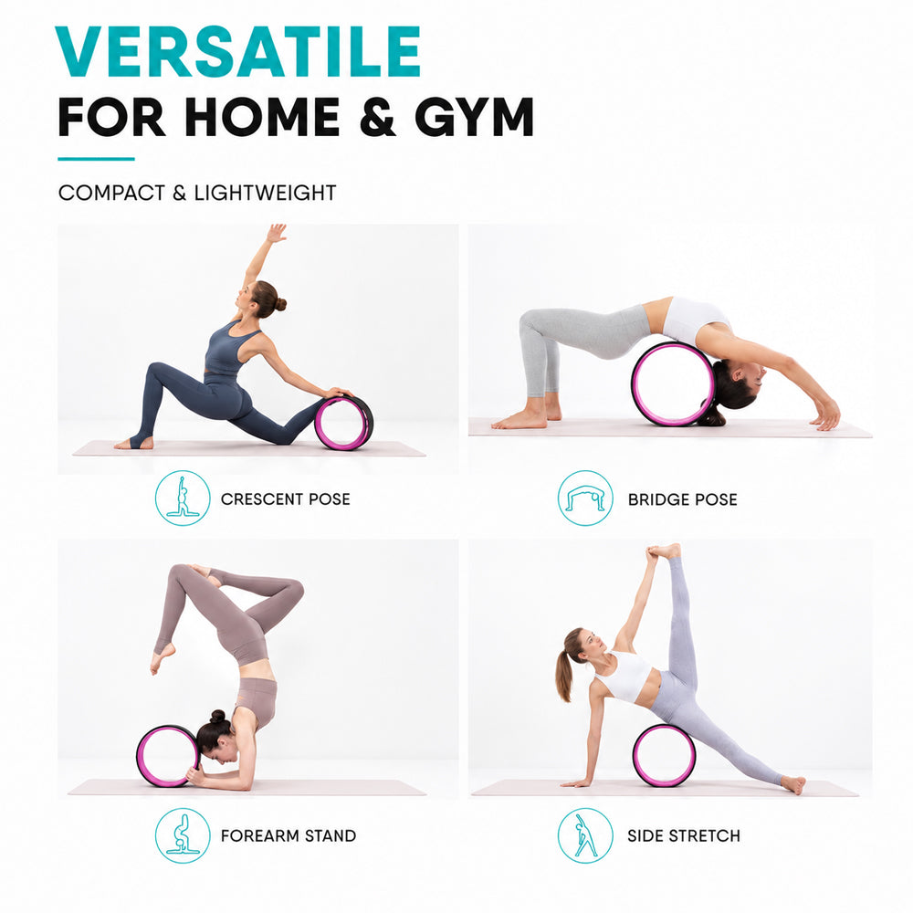 Yogahjul / Yoga Wheel – lila/pink eller svart/pink