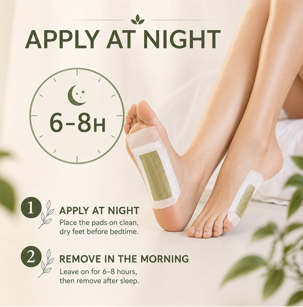 Kinoki Detox Fotplåster – 5-dagarskur (10 förpackningar)