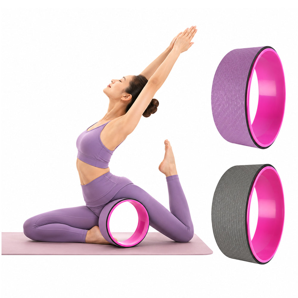 Yogahjul / Yoga Wheel – lila/pink eller svart/pink
