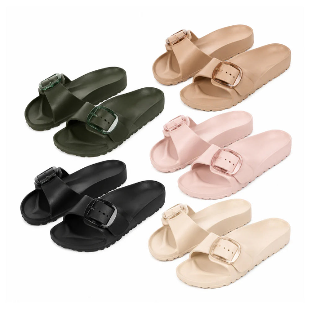 Lätta slippers för kvinnor – bekväma sommarsandaler med spänne