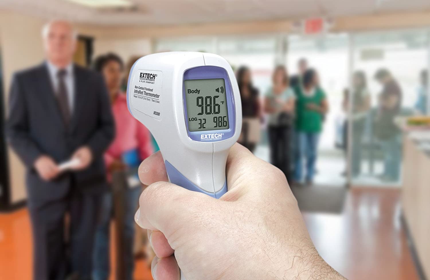 Panntermometer infraröd kontaktfri termometer Extech IR200