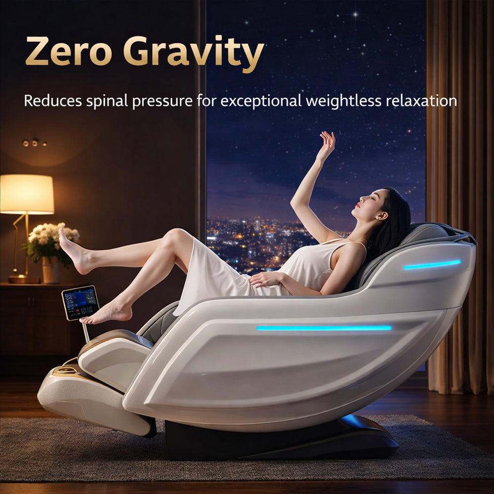 Massagestol 3D med kroppsskanning, SL-skena, 32 airbags, värme i ländrygg/ben & Zero Gravity- Modell 988Q6