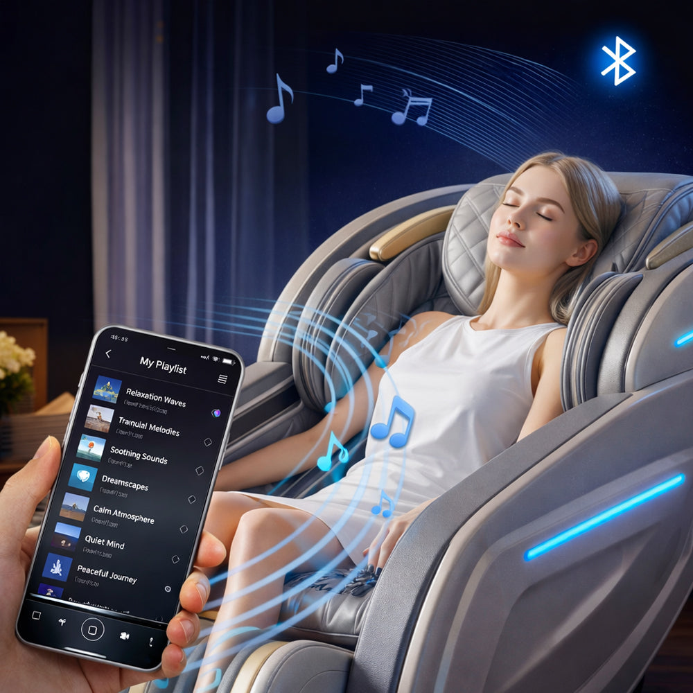 Massagestol 3D med kroppsskanning, SL-skena, 32 airbags, värme i ländrygg/ben & Zero Gravity- Modell 988Q6