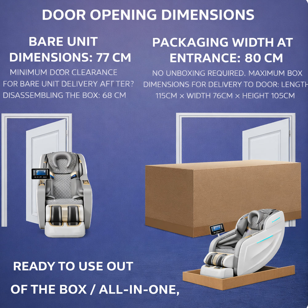 Massagestol 3D med kroppsskanning, SL-skena, 32 airbags, värme i ländrygg/ben & Zero Gravity- Modell 988Q6