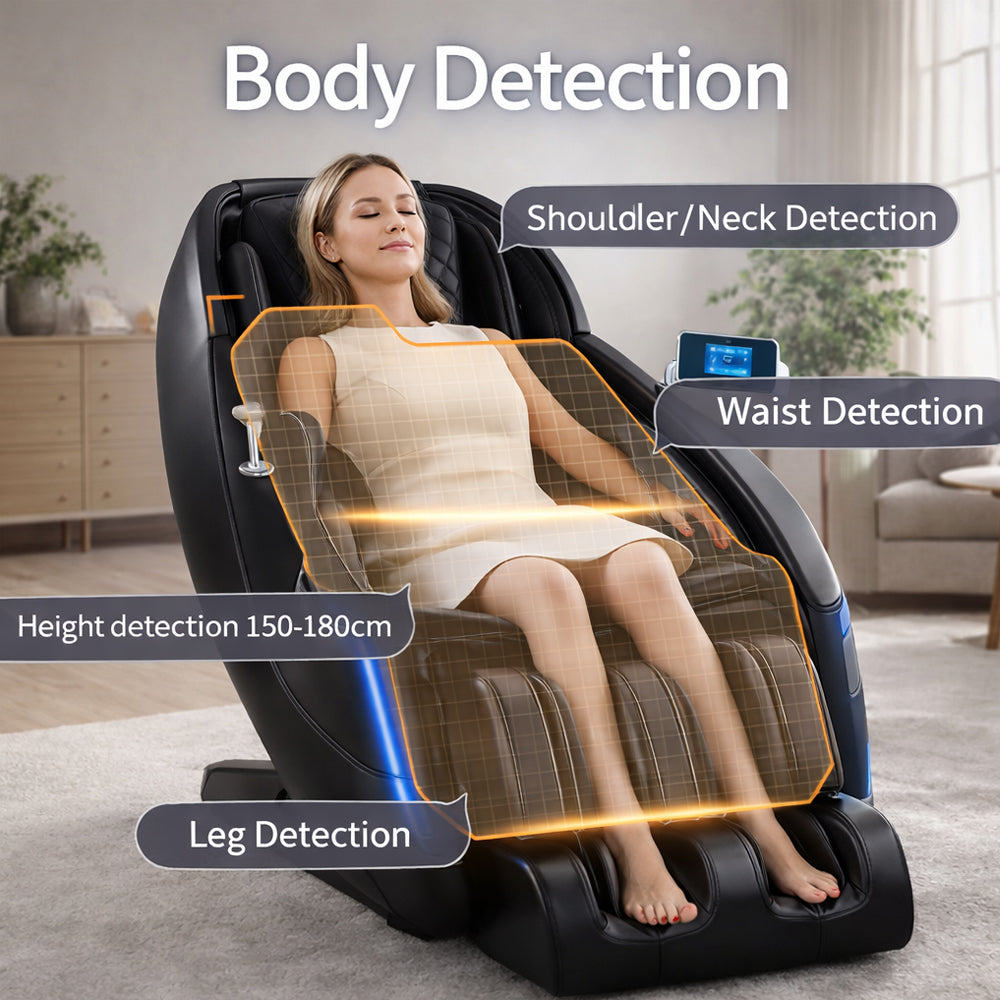 Lyxig 2D-massagestol med automatisk kroppsskanning, Zero Gravity och värme i ben och ländrygg - Modell 988K
