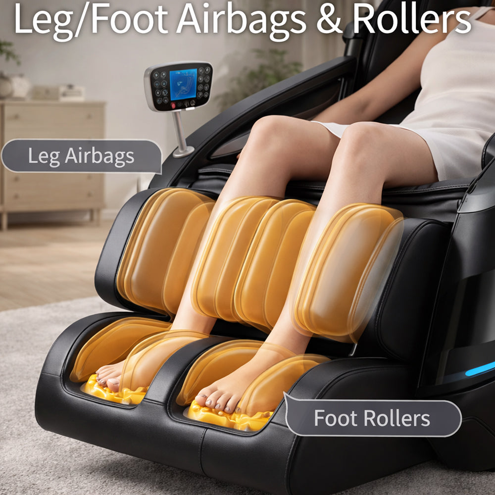 Lyxig 2D-massagestol med automatisk kroppsskanning, Zero Gravity och värme i ben och ländrygg - Modell 988K